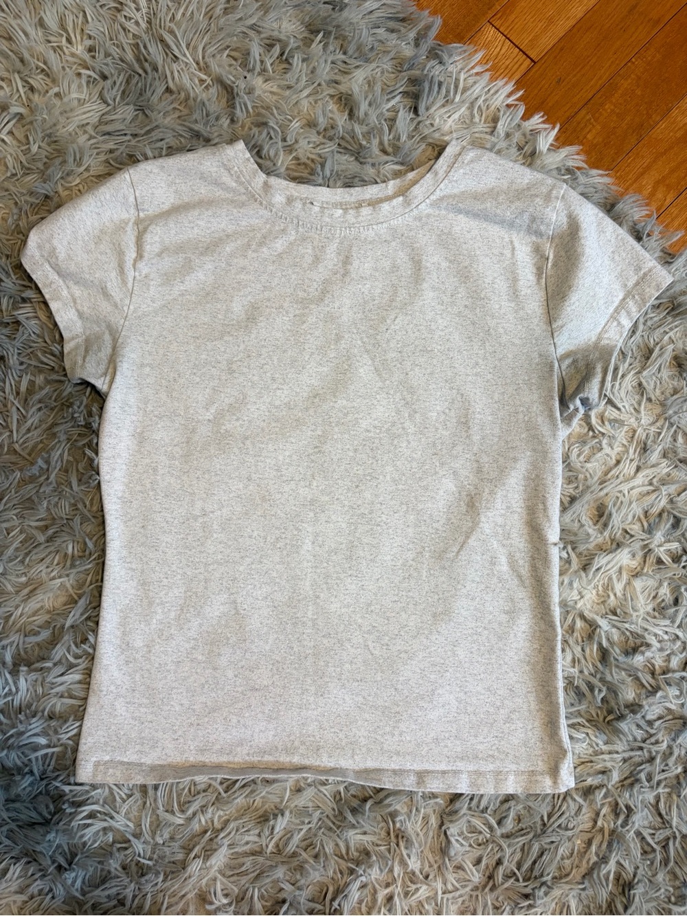 Short Sleeve Crewneck Tee - Light Gray